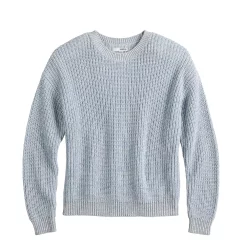 Women's Sonoma Goods For Life® Textured Drop-Shoulder Sweater -StyleUp Sales Store 5579623 ALT5