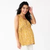 Maternity Sonoma Goods For Life® Knot Side Babydoll Top -StyleUp Sales Store 5580939 Yellow Floral
