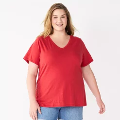 Petite Plus Size Sonoma Goods For Life® Everyday V-Neck Tee -StyleUp Sales Store 5581510 Rose Delivery