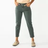Women's Sonoma Goods For Life® High-Waisted Boyfriend Jeans -StyleUp Sales Store 5582926 Dusty Olive