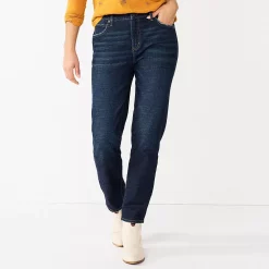 Women's Sonoma Goods For Life® High-Waisted Boyfriend Jeans -StyleUp Sales Store 5582926 Rinse