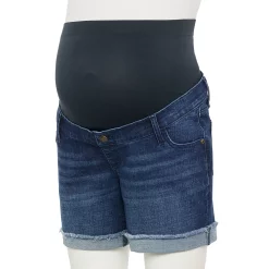 Maternity Sonoma Goods For Life® Inset Over-The-Belly Frayed Jean Shorts 9 Maternity Sonoma Goods For Life® Inset Over-The-Belly Frayed Jean Shorts -StyleUp Sales Store 5583214 Dark Wash