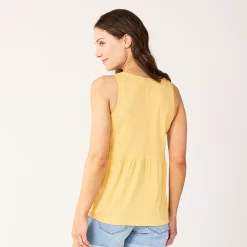 Women's Sonoma Goods For Life® Button Utility Tank -StyleUp Sales Store 5583719 ALT