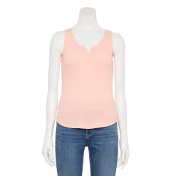 Petite Sonoma Goods For Life® Notchneck Tank -StyleUp Sales Store 5584060 Light Peach
