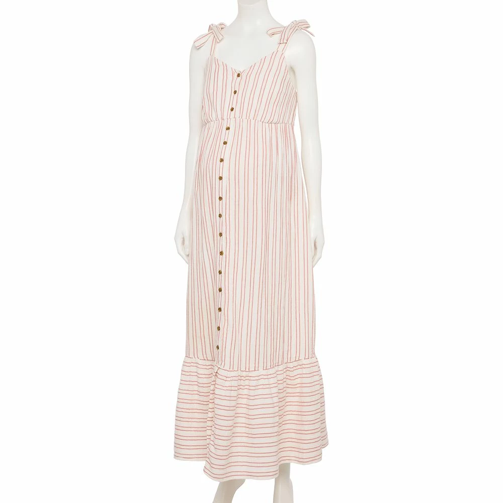 Maternity Sonoma Goods For Life® Knot Shoulder Maxi Dress 4 Maternity Sonoma Goods For Life® Knot Shoulder Maxi Dress - Image 2