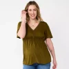 Maternity Sonoma Goods For Life® Flutter Sleeve Top -StyleUp Sales Store 5584701 Olive