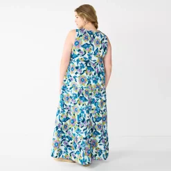 Plus Size Sonoma Goods For Life® Tiered Maxi Dress 11 Plus Size Sonoma Goods For Life® Tiered Maxi Dress -StyleUp Sales Store 5584786 ALT