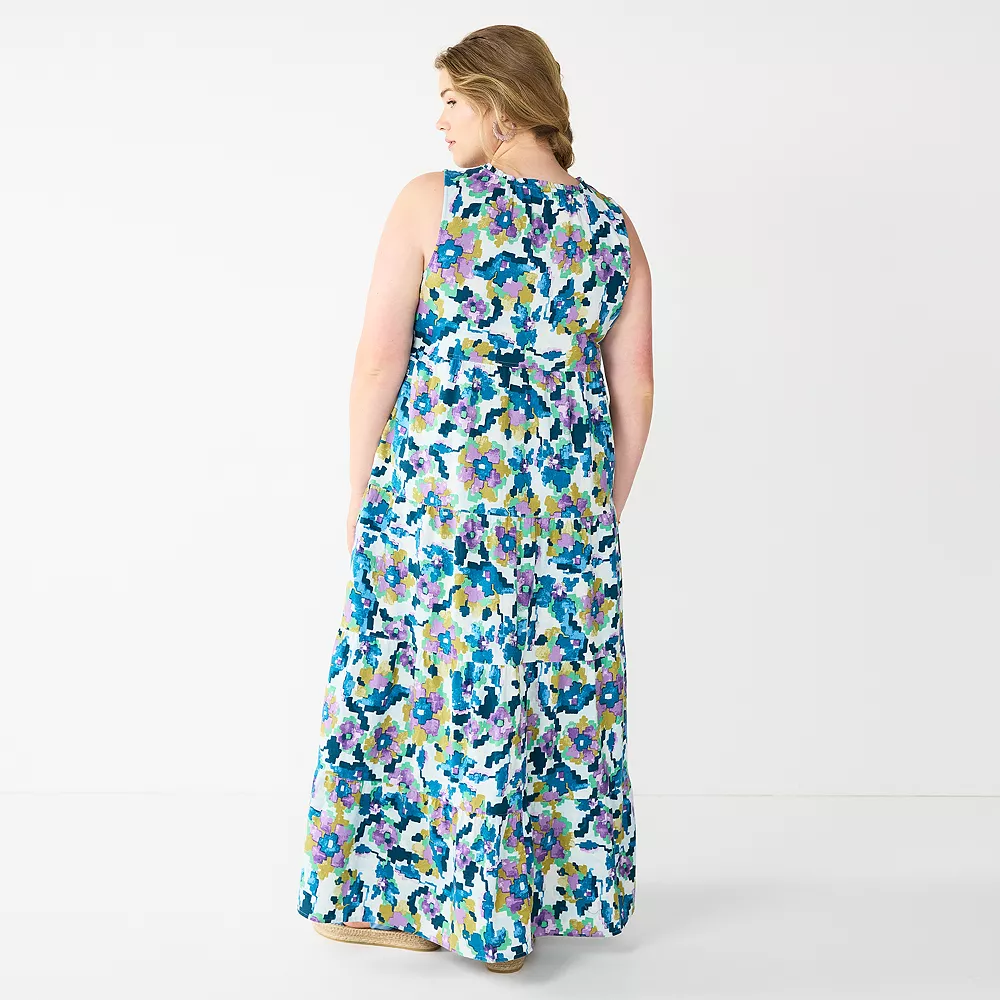 Plus Size Sonoma Goods For Life® Tiered Maxi Dress 7 Plus Size Sonoma Goods For Life® Tiered Maxi Dress - Image 5
