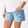 Maternity Sonoma Goods For Life® Over-the-Belly Frayed Hem Shorts 1 Maternity Sonoma Goods For Life® Over-the-Belly Frayed Hem Shorts -StyleUp Sales Store 5585240 Destructed Light Wash