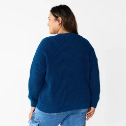 Plus Size Sonoma Goods For Life® Drop Shoulder Sweater -StyleUp Sales Store 5585467 ALT