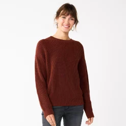 Petite Sonoma Goods For Life® Drop Shoulder Pullover Sweater 14 Petite Sonoma Goods For Life® Drop Shoulder Pullover Sweater -StyleUp Sales Store 5587850 Brown