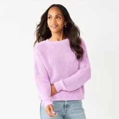 Petite Sonoma Goods For Life® Drop Shoulder Pullover Sweater 12 Petite Sonoma Goods For Life® Drop Shoulder Pullover Sweater -StyleUp Sales Store 5587850 Lavendar