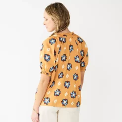 Women's Sonoma Goods For Life® Puff Sleeve Top -StyleUp Sales Store 5588976 ALT