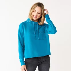 Women's Sonoma Goods For Life® Cozy Relaxed Hoodie 10 Women's Sonoma Goods For Life® Cozy Relaxed Hoodie -StyleUp Sales Store 5589293 Medium Blue