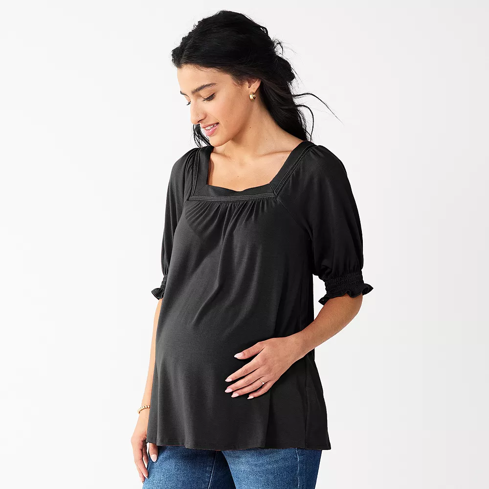 Maternity Sonoma Goods For Life® Relaxed Back-Tie Top 4 Maternity Sonoma Goods For Life® Relaxed Back-Tie Top - Image 2