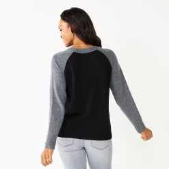 Women's Sonoma Goods For Life® Pull-On Raglan Sweater -StyleUp Sales Store 5590874 ALT