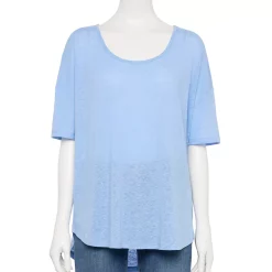 Women's Sonoma Goods For Life® Relaxed Scoopneck Tee -StyleUp Sales Store 5596588 Light Blue