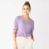Women's Sonoma Goods For Life® Relaxed Scoopneck Tee -StyleUp Sales Store 5596588 Light Purple