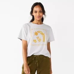 Women's Sonoma Goods For Life® Relaxed Graphic Tee -StyleUp Sales Store 5596692 Gray Desert Dreams