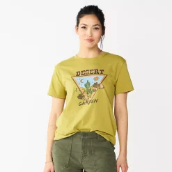 Women's Sonoma Goods For Life® Relaxed Graphic Tee -StyleUp Sales Store 5596692 Green Desert Garden