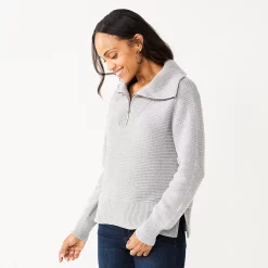Women's Sonoma Goods For Life® Cozy Quarter-Zip Sweater