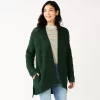 Women's Sonoma Goods For Life® Plush Cardigan -StyleUp Sales Store 5597627 Pine Green