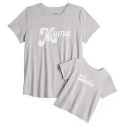 Maternity Sonoma Goods For Life® Mommy & Me Graphic Tee Set -StyleUp Sales Store 5599953 Grey Mama Babe