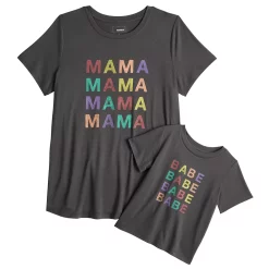 Maternity Sonoma Goods For Life® Mommy & Me Graphic Tee Set -StyleUp Sales Store 5599953 Rainbow Mama Babe
