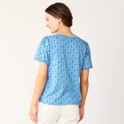 Women's Sonoma Goods For Life® Seamed Flutter Sleeve Top -StyleUp Sales Store 5611922 ALT