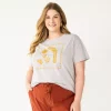 Plus Size Sonoma Goods For Life® Relaxed Graphic Tee -StyleUp Sales Store 5611932 Gray Desert Dreams