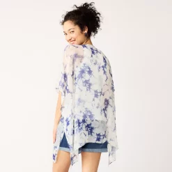 Women's Sonoma Goods For Life® Easy Tye Dye Tie Front Ruana -StyleUp Sales Store 5614894 ALT