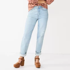 Women's Sonoma Goods For Life® Ultra High Rise Vintage-styled Straight-Leg Jeans -StyleUp Sales Store 5616387 Lightest Wash