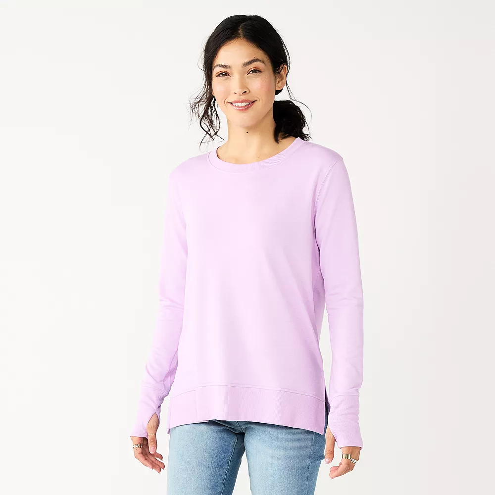 Women's Sonoma Goods For Life® Super Soft Solid Tunic Sweatshirt 10 Women's Sonoma Goods For Life® Super Soft Solid Tunic Sweatshirt - Image 8