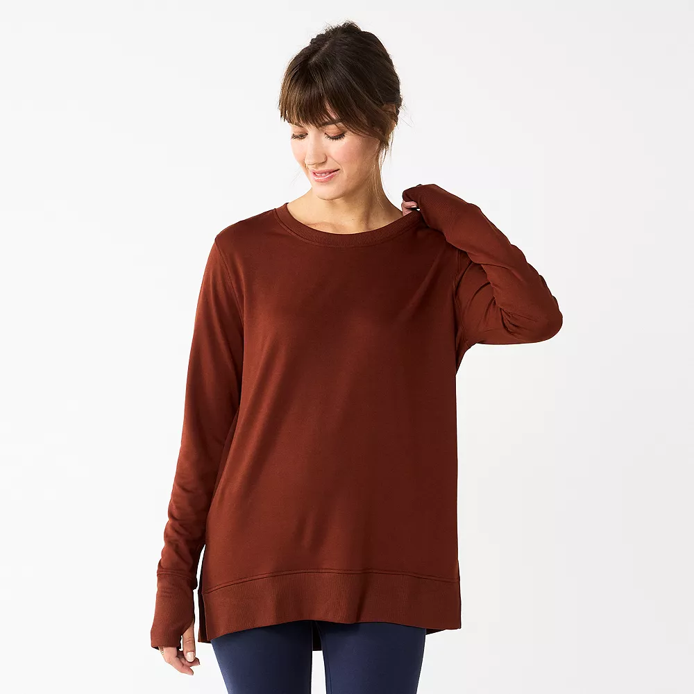 Women's Sonoma Goods For Life® Super Soft Solid Tunic Sweatshirt 6 Women's Sonoma Goods For Life® Super Soft Solid Tunic Sweatshirt - Image 4