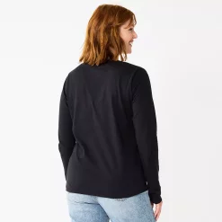 Women's Sonoma Goods For Life® Everyday V-Neck Long Sleeve Tee -StyleUp Sales Store 5625801 ALT