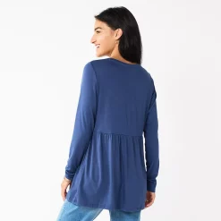 Maternity Sonoma Goods For Life® Long Sleeve Empire Waist Top -StyleUp Sales Store 5635424 ALT