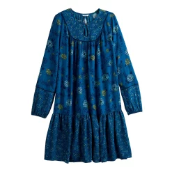 Women's Sonoma Goods For Life® Printed Long Sleeve Dress -StyleUp Sales Store 5657674 ALT5