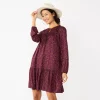 Women's Sonoma Goods For Life® Printed Long Sleeve Dress 1 Women's Sonoma Goods For Life® Printed Long Sleeve Dress -StyleUp Sales Store 5657674 Plum Floral