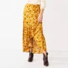 Women's Sonoma Goods For Life® Wrap Ruffle Maxi Skirt -StyleUp Sales Store 5657677 Gold Floral