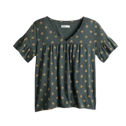 Women's Sonoma Goods For Life® Ruffled Babydoll Top -StyleUp Sales Store 5665750 ALT5