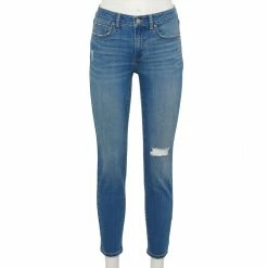 Women's Sonoma Goods For Life® Curvy High-Waisted Skinny Jeans 18 Women's Sonoma Goods For Life® Curvy High-Waisted Skinny Jeans -StyleUp Sales Store 5670980 Destructed Blue Wash