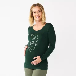 Maternity Sonoma Goods For Life® Essential Scoopneck Long Sleeve Tee -StyleUp Sales Store 5672154 Best Gift