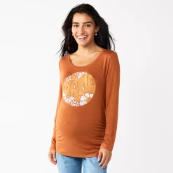 Maternity Sonoma Goods For Life® Essential Scoopneck Long Sleeve Tee -StyleUp Sales Store 5672154 Vintage Mama