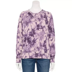 Women's Sonoma Goods For Life® Everyday Adaptive & Easy Dressing Crewneck Sweatshirt 13 Women's Sonoma Goods For Life® Everyday Adaptive & Easy Dressing Crewneck Sweatshirt -StyleUp Sales Store 5672420 Purple Tie Dye