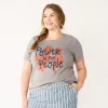 Plus Size Sonoma Goods For Life® Crewneck Patriotic Graphic Tee 2 Plus Size Sonoma Goods For Life® Crewneck Patriotic Graphic Tee -StyleUp Sales Store 5672984 Gray Power To The Ppl