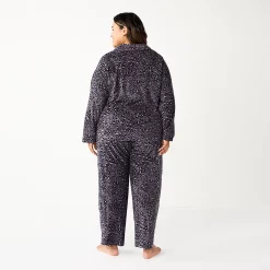 Plus Size Sonoma Goods For Life® Velour Pajama Shirt & Pajama Pants Sleep Set 14 Plus Size Sonoma Goods For Life® Velour Pajama Shirt & Pajama Pants Sleep Set -StyleUp Sales Store 5675146 ALT