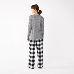 Women's Sonoma Goods For Life® Flannel Pajama Pants & Pajama Top Sleep Set -StyleUp Sales Store 5677709 ALT