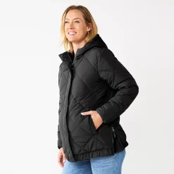 Maternity Sonoma Goods For Life® Side Zip Puffer Jacket -StyleUp Sales Store 5685591 Black