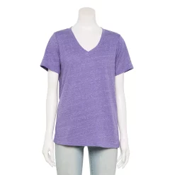 Women's Tall Sonoma Goods For Life® Everyday V-Neck Tee -StyleUp Sales Store 5686285 Grape Purple