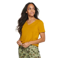 Women's Tall Sonoma Goods For Life® Everyday V-Neck Tee -StyleUp Sales Store 5686285 Green Gold